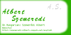 albert szemeredi business card
